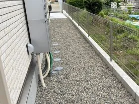 通気性の高い境界フェンス[施工後]