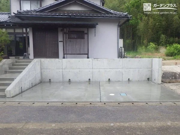 No.26118 強固な擁壁と階段で支える外構リフォーム工事[施工後]
