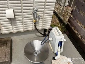 お庭に立水栓を施工し手洗いを便利に[施工後]