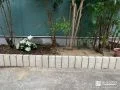 レンガでリフォームした植栽スぺース