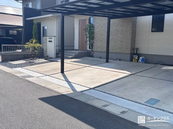 メンテナンスの手間を軽減する雑草対策を施した駐車スペース工事