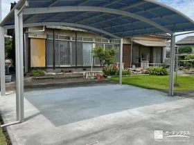 土間コンクリートを打設しお車の出入りをスムーズに[施工後]
