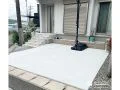 お子様が快適にバスケットボールをできるコンクリートのお庭工事