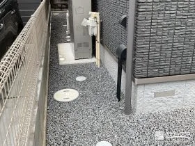 防草シートと砂利で雑草対策[施工後]