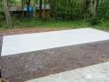 サウナを設置する地面の足元を安定させる土間コンクリート工事