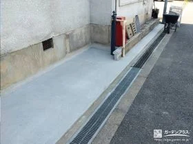 シンプルで使いやすい駐輪スペースへのコンクリート打設工事