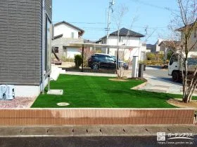 化粧ブロックでおしゃれに敷地を明確化[施工後]