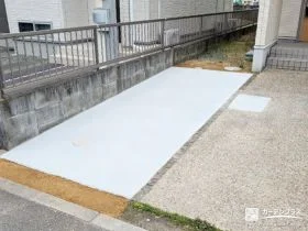 駐車スペースと物干しを快適にする機能的な外構リフォーム工事