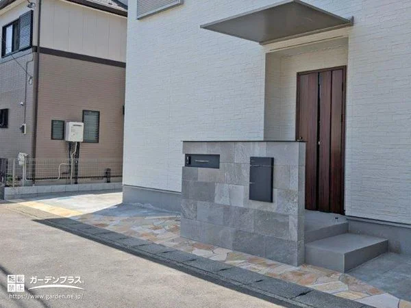 敷地条件に合わせながらも上質な印象の新築外構