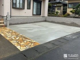 庭をお駐車スペースへ変えて利便性を高めた土間コンクリート工事