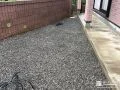 凸凹のあったレンガのお庭を化粧ブロック砂利敷きにした工事