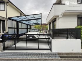 草取り不要のお庭と広々駐車場へ外構リフォーム工事