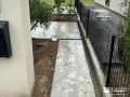 門柱周りを整えすっきりした印象に仕上げた土間コンクリート工事