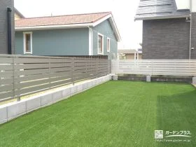 周囲の視線を和らげるフェンスでお子様が快適に遊べるお庭工事