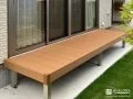 人工木製でささくれができないウッドデッキ