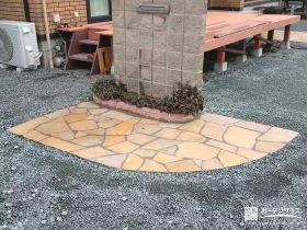 門柱周りの水たまり防止[施工後]