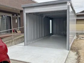 雨天時もぬかるまず清潔に保てる土間コンクリート舗装[施工後]
