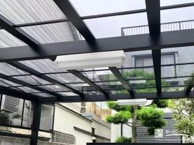 夜間も安心の照明付きカーポート[施工後]