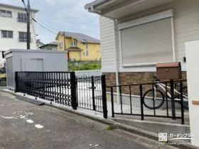防犯性の高いクローズ外構にリフォーム工事[施工後]