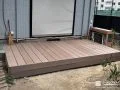 木の質感を楽しめる人工木で仕上げたブラウンウッドデッキ工事