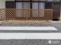 足元に植栽スペースを設けて彩りをプラスしたフェンスの設置工事