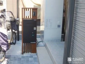 宅配ボックス付きで便利な機能門柱[施工後]