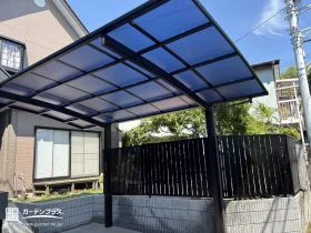 アールデザインが映える夏も涼しいカーポート[施工後]