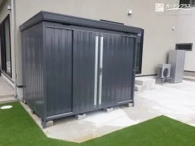 作業性とデザイン性を兼ね備えた物置まわり[施工後]