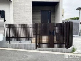 お子さまの飛び出し防止にもなり安心な門扉とフェンスの設置工事