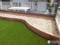 レンガの可愛らしい植栽スペース