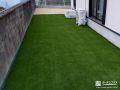白砂利と人工芝の施工で清潔感あふれるお庭のドッグラン工事