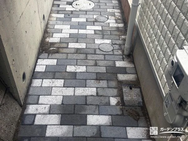 No.26547 グレーの濃淡が美しく見た目にも楽しい雑草対策リフォーム工事[施工後]