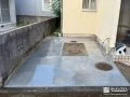 地面の凸凹や浄化槽の盛り上がりを平らに整えたコンクリート工事