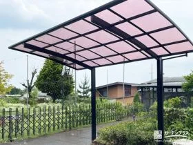 雨やと日差しからお車や自転車を守るシンプルなカーポート工事