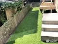 デッキと人工芝を施工したナチュラルなお庭