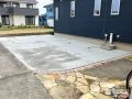 駐車スペースを兼ねたお庭に土間コンクリートを打設した工事