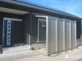 アウタールーフとデザインパネルで快適な物干し空間を整えた工事