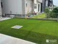 人工芝を敷設してお子様が遊べる快適なお庭に整えた外構工事