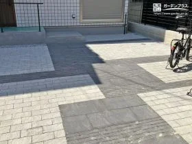 モノトーンを基調としたカラーリングが落ち着いた雰囲気のファサード[施工後]