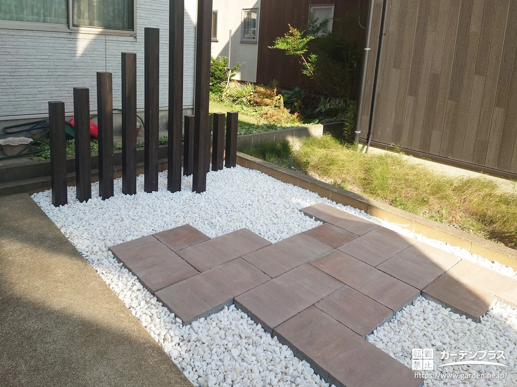 新潟県の外構施工例一覧（コンクリートブロック・自然石・工事費用100 
