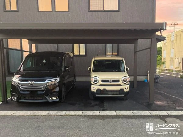 寒冷地に安心なアスファルト舗装をした駐車スペース工事