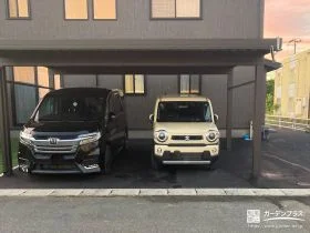 寒冷地に安心なアスファルト舗装をした駐車スペース工事