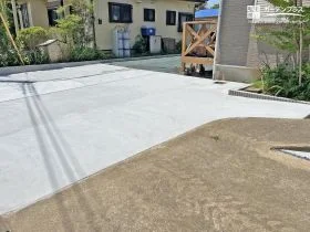 コンクリートと防草シートで暮らしやすい外構へリフォーム工事