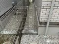 お庭を圧迫感なく区切るメッシュフェンス