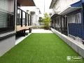 コンクリートと人工芝でメンテナンス性を高めたお庭