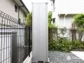 横から見たスリムな物置