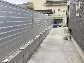 作業性がしやすいよう整えた犬走り[施工後]