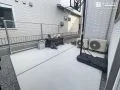 バスケットのシュート練習ができるコンクリートテラス