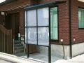 前面スクリーン付きテラス屋根で便利な洗濯物干しスペース工事