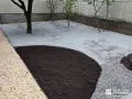 主庭を土間コンクリートとウッドチップで整えた雑草対策工事